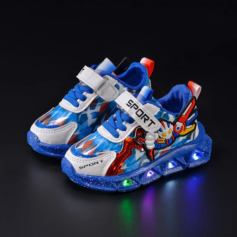 موضة 2025 جديد children's sports shoes تل breathable led light shoes أولاد' luminous shoes