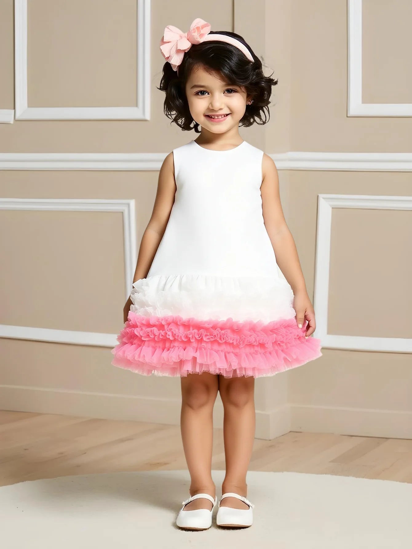 موضة 2025 جديد hot selling أطفال wholesale clothing صيف بدون أكمام بنات فستان