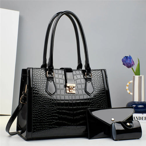 شنطة كروس مميزة للنساء - 2025 New PU Leather 3 in 1 Women Bags Se