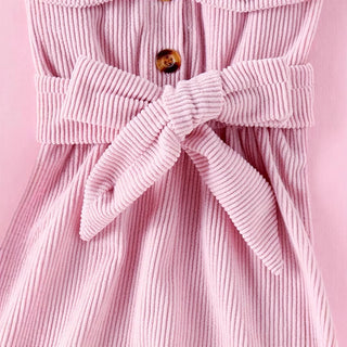 موضة 2025 جديد ربيع وخريف baby بنت hairy neck أكمام طويلة fashion كاجوال فستان hat belt