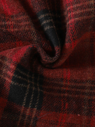 موضة 2025 جديد ربيع وخريف بنات' طقم small and medium sized bow أكمام طويلة checkered قصير جيب طقم قطعتين