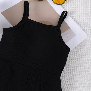 موضة 2025 جديد صيف بنات' waistcoat shorts طقم solid color lapel دينم with condole belt conjoined two-piece comfortable outfit