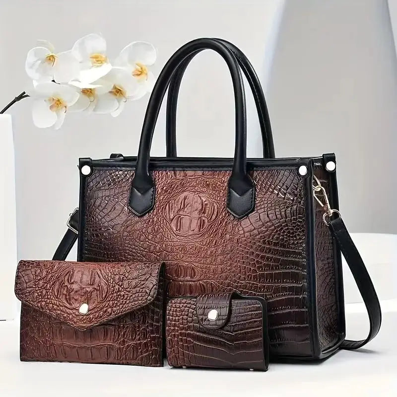 شنطة جلد كاجوال للنساء - 2025 New Wholesale 3 in 1 Shoulder Bags