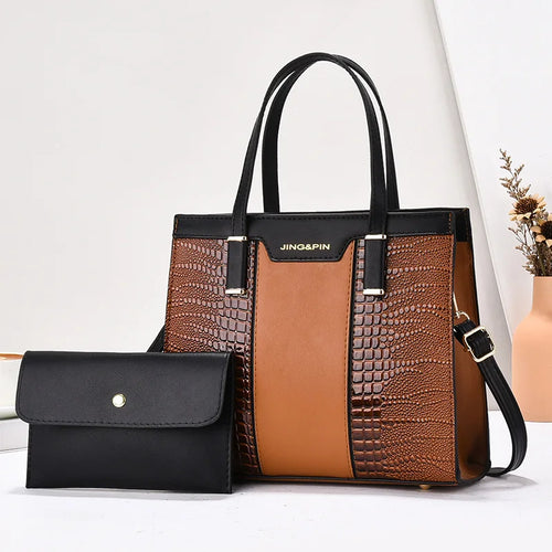 شنطة صغيرة شيك للنساء - 2025 New wholesale women's bags set bran
