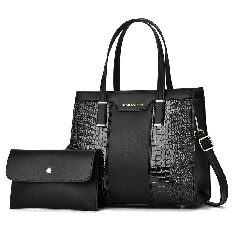 شنطة صغيرة شيك للنساء - 2025 New wholesale women's bags set bran
