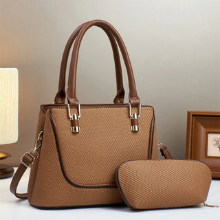 شنطة يد موضة 2025 للنساء - 2025 PU Leather 2 Pieces Bags Set Ladies
