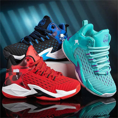 موضة 2025 ربيع خريف children's basketball shoes non-slip جديد running sneakers for أولاد ناعم bottom breathable net design صيف