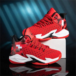 موضة 2025 ربيع خريف children's basketball shoes non-slip جديد running sneakers for أولاد ناعم bottom breathable net design صيف