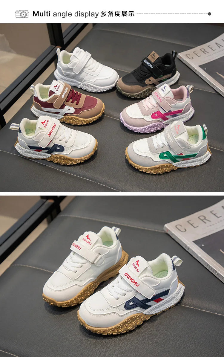 موضة 2025 ربيع جديد fashionable and handsome sports shoes for أولاد and بنات comfortable ناعم soled children's shoes