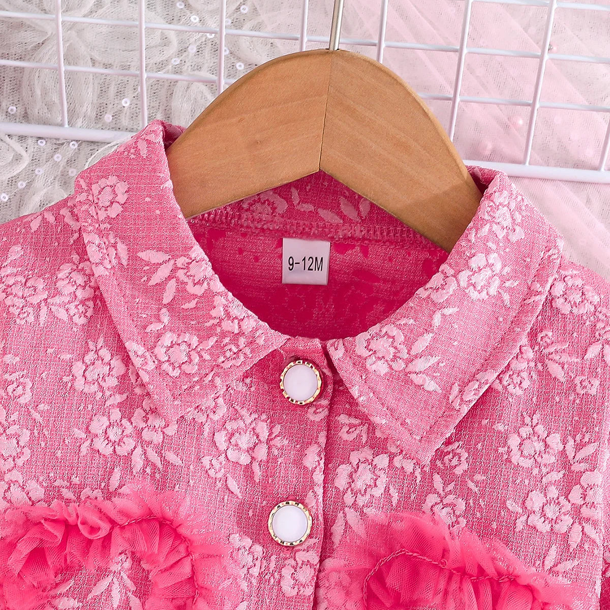 موضة 2025 ربيع وخريف جديد butterfly embroidered أكمام طويلة coat and purple butterfly strap تل فستان طقم قطعتين