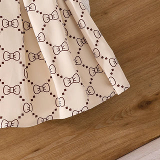 موضة 2025 ربيع وخريف جديد butterfly ربطة printed أكمام طويلة توب with hundred fold half جيب طقم قطعتين