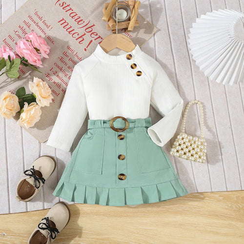موضة 2025 ربيع وخريف جديد cross-border trend for بنات كاجوال two-piece print children's clothing for baby بنات