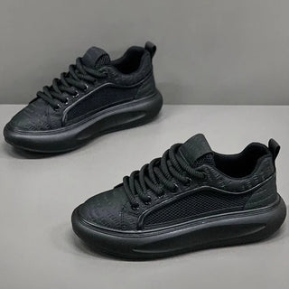 حذاء كاجوال رجالي - أبيض – جلد صناعي، تهوية مريحة