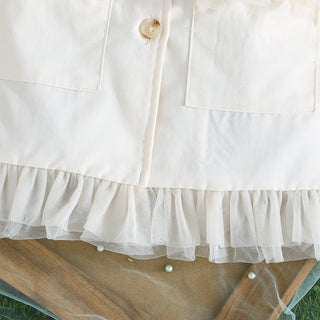 موضة 2025 صيف جديد بنات solid color بدون أكمام fashion فستان طقم قطعتين belt ruffles odm supply
