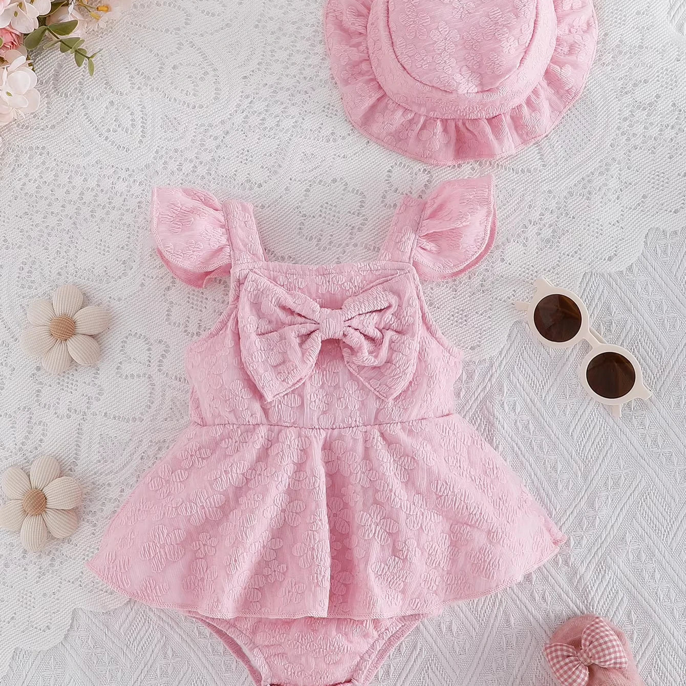 موضة 2025 صيف جديد ins cotton trend بدلة طقم قطعتين for baby بنات