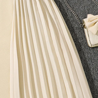 موضة 2025 صيف teenage wear stand collar temperament بليسيه splicing بدون أكمام طويل dresses أطفال بنات فستان