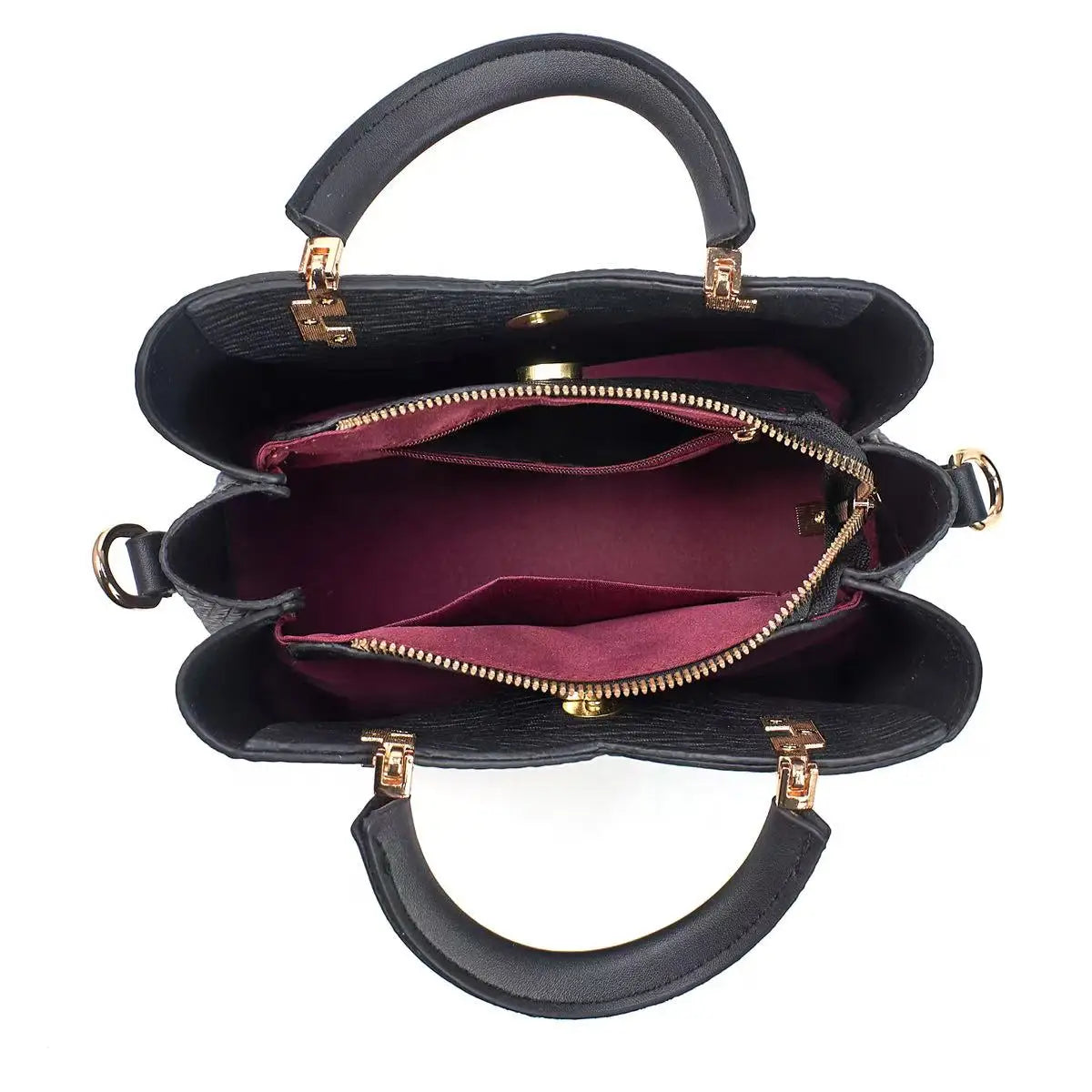شنطة جلد ترند للنساء - 2025 Wholesale PU Leather Women Bags Set