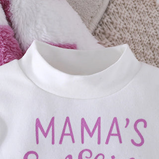 25 خريف/شتاء جديد collar fashion coat letter love printed فستان children's طقم