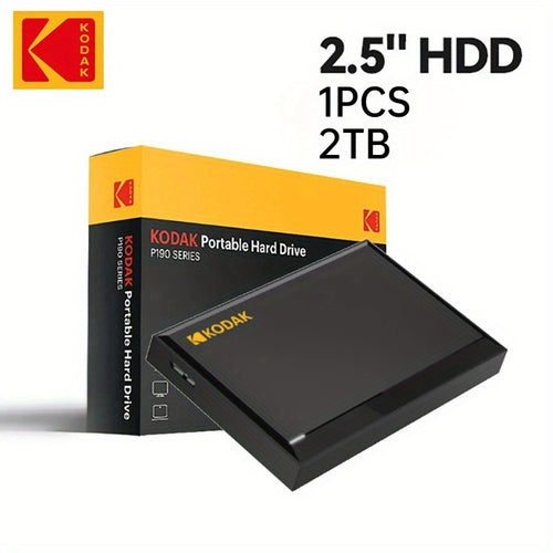 KODAK محرك أقراص خارجي محمول HDD500G 1TB بسرعة عالية 5Gbps/120MB/s، 2TB للألعاب PS4/PS3/PS2/Switch