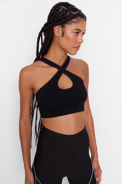 حمالة صدر رياضية محبوكة بدون خياطة/خفيفة الوزن/مشدودة بحزام سميك TWOAW23SS00002