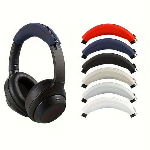 غطاء ربطات رأس سيليكون مقاوم للعرق مناسب لعدة سماعات رأس - متوافق مع سماعات Sony WH-1000XM3/4، WH-CH720N، WH-XB910N، ULT WEAR، Soundcore Space Q45، Life Q30، و Q20 - وسادات أذن بديلة متينة وقابلة للغسل مع سحاب.