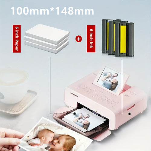 ورق صورة 4x6 بوصة KP-108IN KP108 RP108108 بحجم 100x148 مم متوافق مع طابعة كانون سيلفي CP800/CP810/CP900/CP910/CP820/CP1000/CP1200/CP1300/CP1500 (18 ورقة*6 حقيبة108 ورقة)
