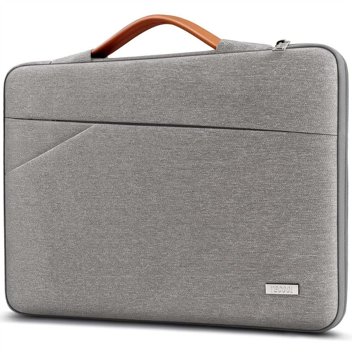 حقيبة حماية للابتوب من TECOOL متوافقة مع MacBook Air Pro 13 و14 بوصة M1 M2 M3، MacBook Air 15 بوصة M2 M3، MacBook Pro 16 بوصة M1 M2 M3، حقيبة مقاومة للصدمات لحمل الكمبيوتر بيد وحقائب لأجهزة اللاب توب الأخرى مقاس 13.5 و14 و15 و16 بوصة، رمادي