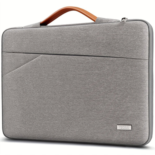 حقيبة حماية للابتوب من TECOOL متوافقة مع MacBook Air Pro 13 و14 بوصة M1 M2 M3، MacBook Air 15 بوصة M2 M3، MacBook Pro 16 بوصة M1 M2 M3، حقيبة مقاومة للصدمات لحمل الكمبيوتر بيد وحقائب لأجهزة اللاب توب الأخرى مقاس 13.5 و14 و15 و16 بوصة، رمادي
