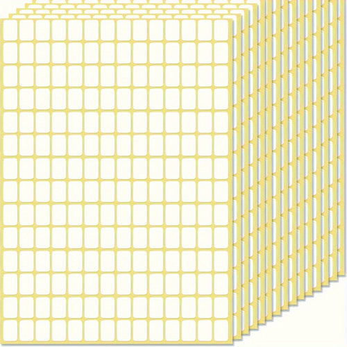 2940 قطعة من العلامات السعرية الصغيرة اللاصقة - ملصقات ورقية قابلة للكتابة لجرار، حاويات التخزين، صناديق، ملفات، أظرف - ملصقات بيضاء بحجم 13 × 9 ملم