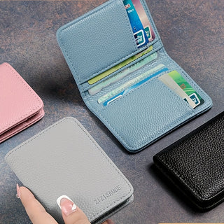 محفظة نسائية مضادة للسرقة بتقنية RFID - حافظة مدمجة لـ8 بطاقات مع جيب للنقود والهوية - أزرق فاتح بإغلاق مغناطيسي - هدية مثالية لها، عيد ميلاد، عيد الحب، ذكرى سنوية، العودة للمدرسة، محفظة ظريفة