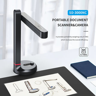 كاميرا ملفات USB عالية السرعة من NETUM مع وظيفة OCR، ماسح ضوئي مستندات ذكي بحجم A4، ضوء LED قابل للتعديل، محمول للمكتب، المدرسة، المستشفى، البنك - لا يتطلب بطارية، يعمل بمنفذ USB، نقل ملفات للأعمال