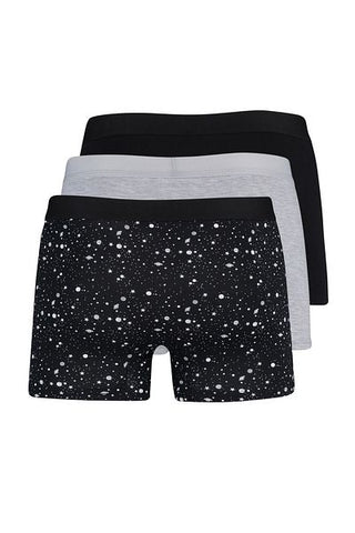 طقم بوكسر ملون بنمط الفضاء مكون من 3 قطع - عبوة مسطحة TMNAW23BX00023