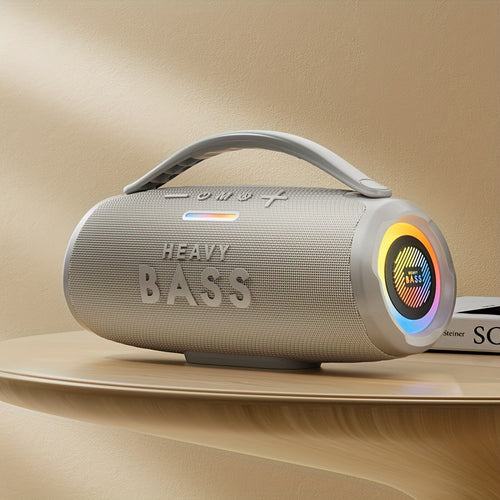 1 قطعة مكبر صوت لاسلكي HEAVY BASS - قوة عالية 30 واط، بطارية 3000mAh، صوت ستيريو، سباوفر، محمول، صوت خارجي مع إضاءة RGB، تثبيت مزدوج TWS، شحن USB، لاسلكي، للحفلات/الأحداث/السفر، مناسب لعشاق الموسيقى