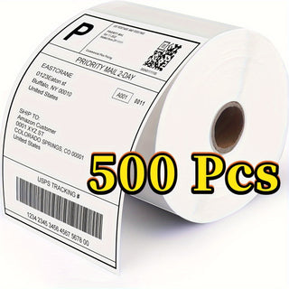 500 قطعة، ورق طباعة الملصقات الحرارية 10.16×15.24 سم، ورق طباعة فاتورة النقل، ملصقات ذاتية اللصق، 500 ملصق/لفة