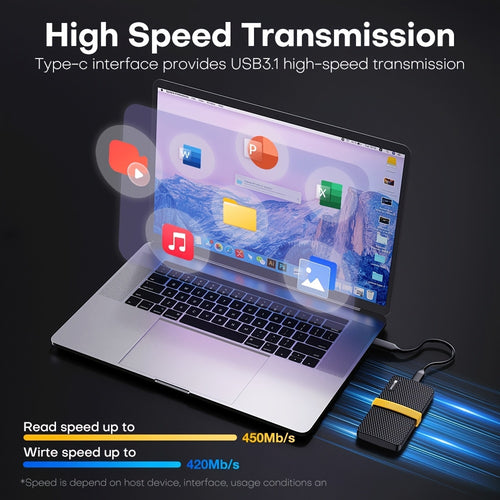Kodak X200 محرك أقراص خارجي محمول SSD سعة 1TB/512GB/256GB - تصميم متين من ألياف الكربون، USB 3.1 نوع C عالي السرعة، تشغيل فوري مع ويندوز/ماك/أندرويد، تخزين فلاش مدمج، تخزين محمول