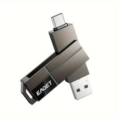 فلاشة يو إس بي EAGET سعة 1 تيرابايت / 512 جيجابايت / 256 جيجابايت / 128 جيجابايت / 64 جيجابايت / 32 جيجابايت، فلاشة ذاكرة 2 في 1 بمنفذ USB 3.2 و Type-C، فلاشة محمولة لأجهزة MacBook والهواتف الذكية وأجهزة الكمبيوتر
