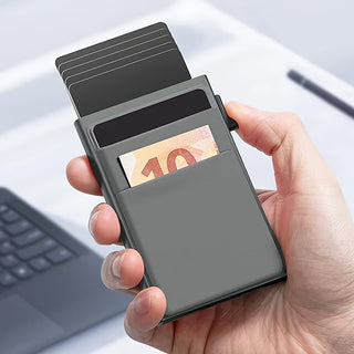 محفظة رجالية رفيعة مقاومة لسرقة البطاقات بتقنية RFID - تصميم أنيق ومضغوط مع فتحة للعملات وفتحات متعددة للبطاقات وحماية آمنة - خفيفة الوزن ومثالية للحمل اليومي