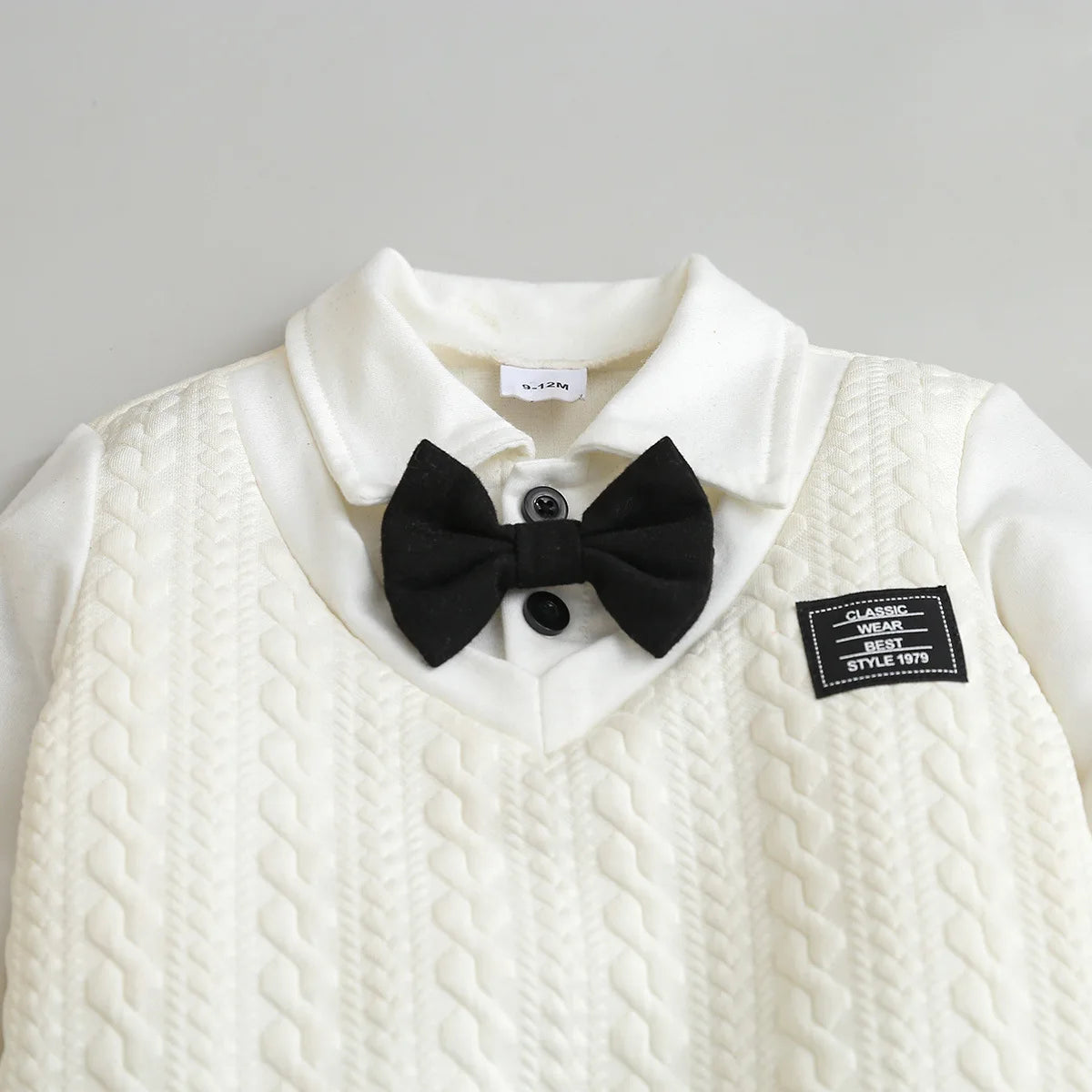 academic two-piece polo shirt طقم for أولاد handmade كاجوال foreign ستايل cotton fabric for خريف handsome baby ولد's clothing