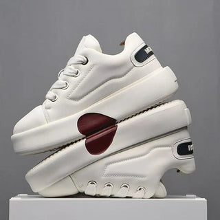 حذاء رياضي رجالي - أبيض – جلد صناعي