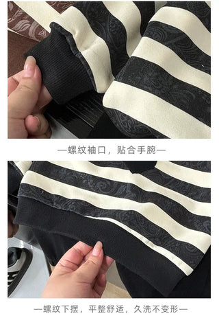 خريف children's polo shirt طقم korean version two-piece sports فيست striped cashew flower available small medium sizes أولاد