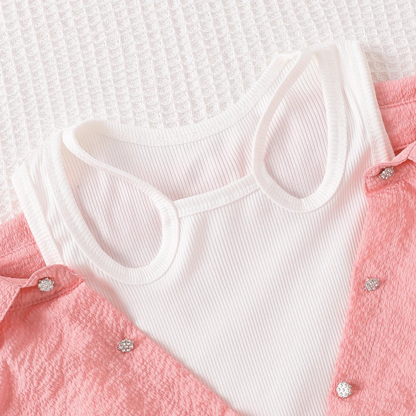 خريف بنت بدلة with trendy fan children's two-piece shoulder-off توب دينم bell pants طقم for toddler