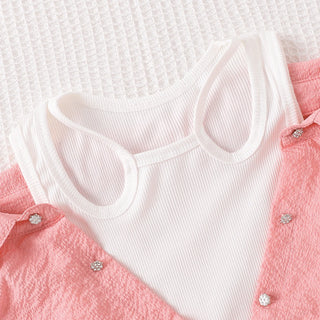 خريف بنت بدلة with trendy fan children's two-piece shoulder-off توب دينم bell pants طقم for toddler