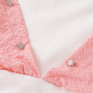 خريف بنت بدلة with trendy fan children's two-piece shoulder-off توب دينم bell pants طقم for toddler