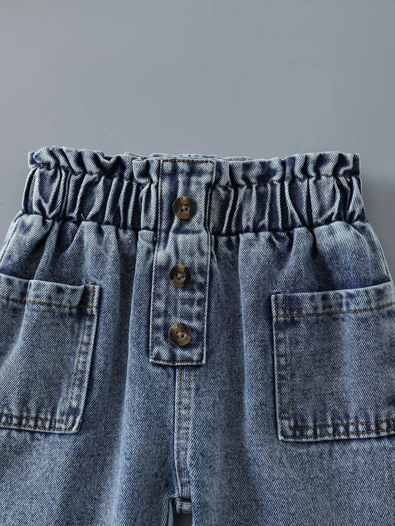 خريف جديد بنات كاجوال solid suspender دينم waistcoat rewash hydro jeans طقم three woolen cloth lapel shirt cross-border