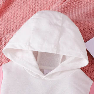 خريف شتاء cute rabbit بنات hooded فستان كاجوال foreign ستايل baby children's clothing with color أكمام