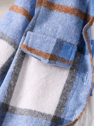 خريف/شتاء بنت's كاجوال طقم قطعتين plaid طويل-sleeved jacket and suspender جمبسوت with printed letter