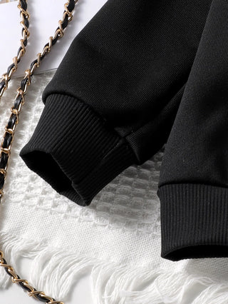 خريف شتاء جديد children's طقم قطعتين بنات' كاجوال cross-border foreign trade طويل-sleeved vests trousers black printed