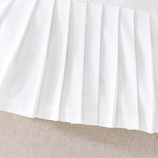 baby بنت's بدون أكمام قصة A جيب white academic فستان with plaid pattern ruffle decorations for صيف parties cute sweet