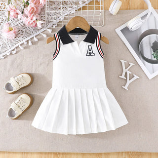 baby بنت's بدون أكمام قصة A جيب white academic فستان with plaid pattern ruffle decorations for صيف parties cute sweet