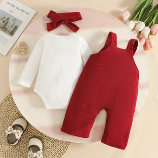 baby بنات fall شتاء طقم bear corduroy cotton jacket and pants with hackle straps أكمام طويلة 3pcs ins ستايل طقم